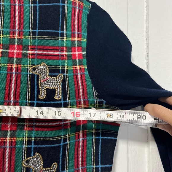 Talbots Merino Wool Plaid Crewneck Dog Sweater size small - Picture 7 of 8